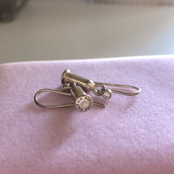 Pandora compose charm barrel & earrings